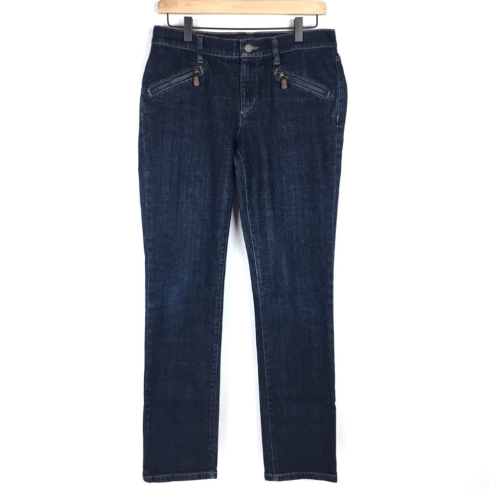 LAUREN RALPH LAUREN Skinny Jeans Dark Wash Stretch Denim Zipper Pockets Size 6